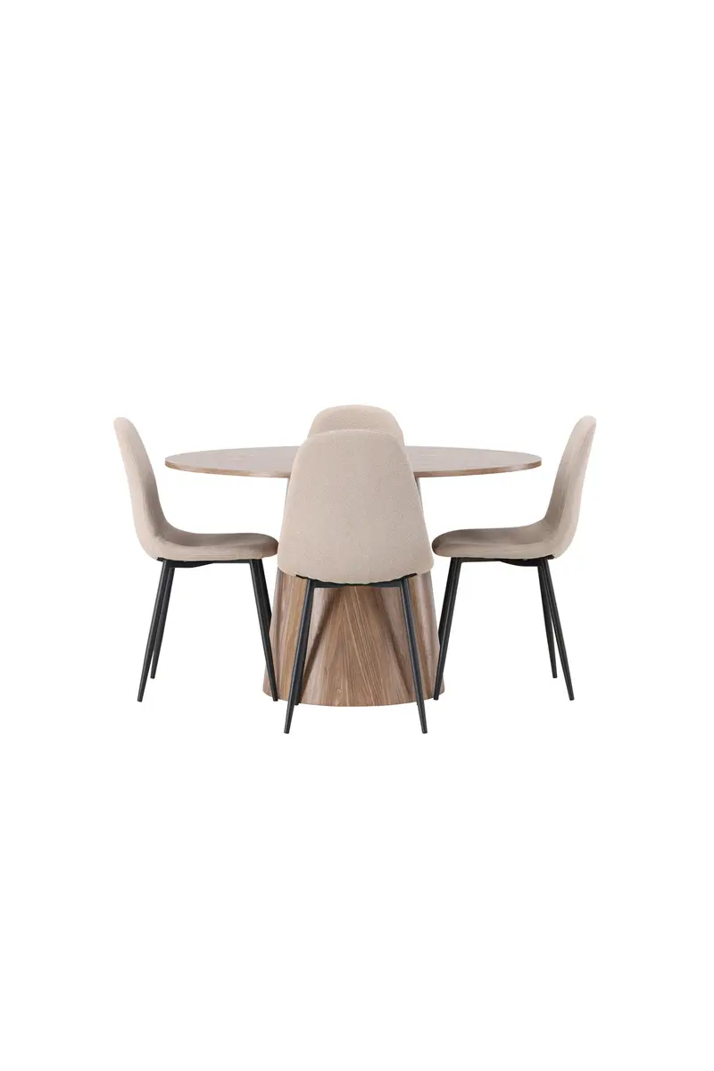 Esszimmer Set Lanzo Mit Den Stühlen Polar Rundes Essgruppen Set