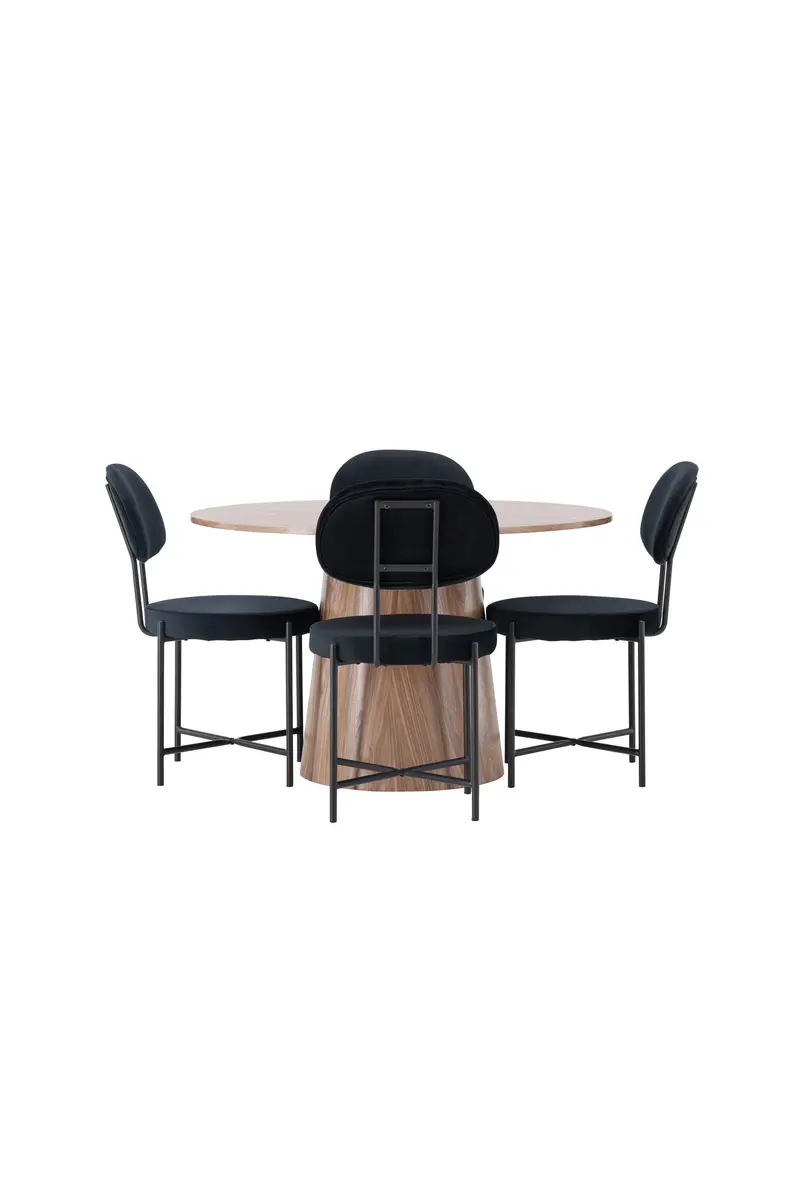 Esszimmer Set Lanzo Mit Den Stühlen Stella Rundes Essgruppen Set