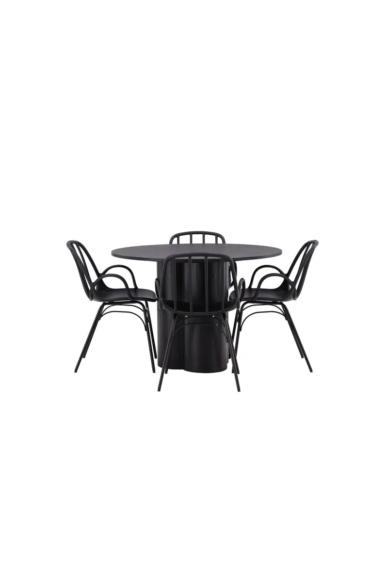 Esszimmer Set Olivia Mit Den Stühlen Dyrön Rundes Essgruppen Set
