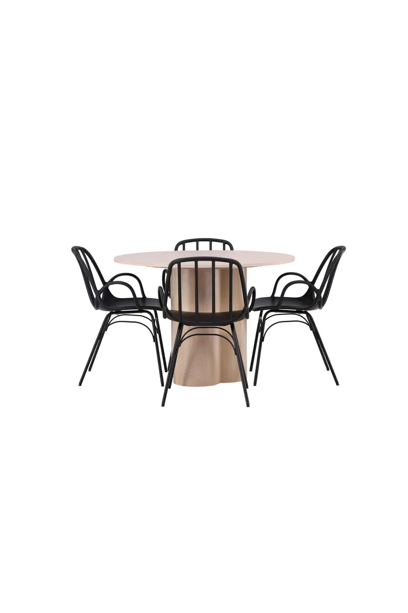 Esszimmer Set Olivia Mit Den Stühlen Dyrön Rundes Essgruppen Set