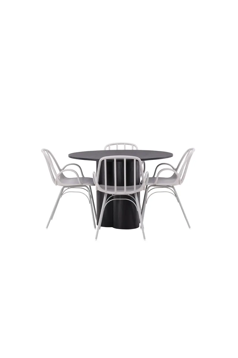 Esszimmer Set Olivia Mit Den Stühlen Dyrön Rundes Essgruppen Set