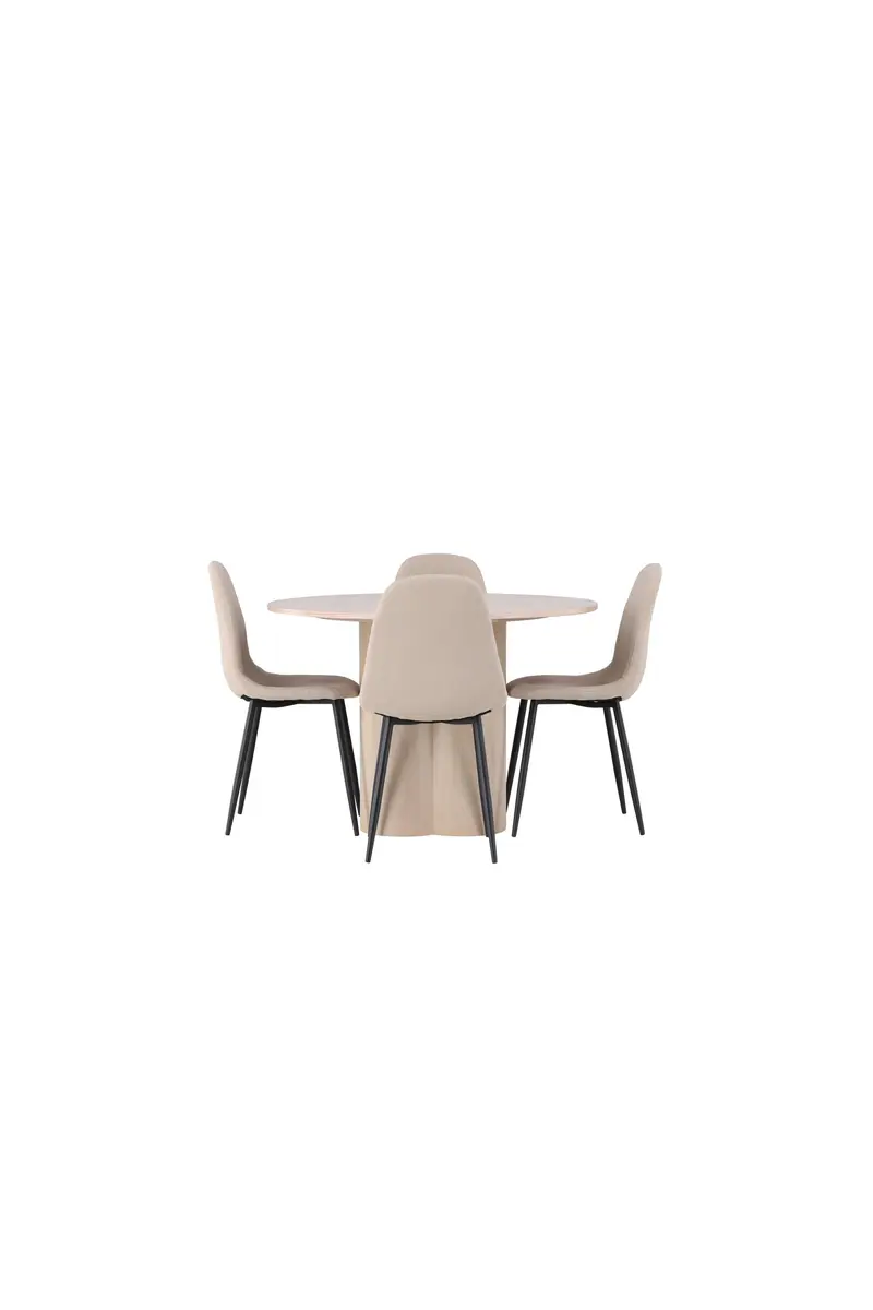 Esszimmer Set Olivia Mit Den Stühlen Polar Rundes Essgruppen Set