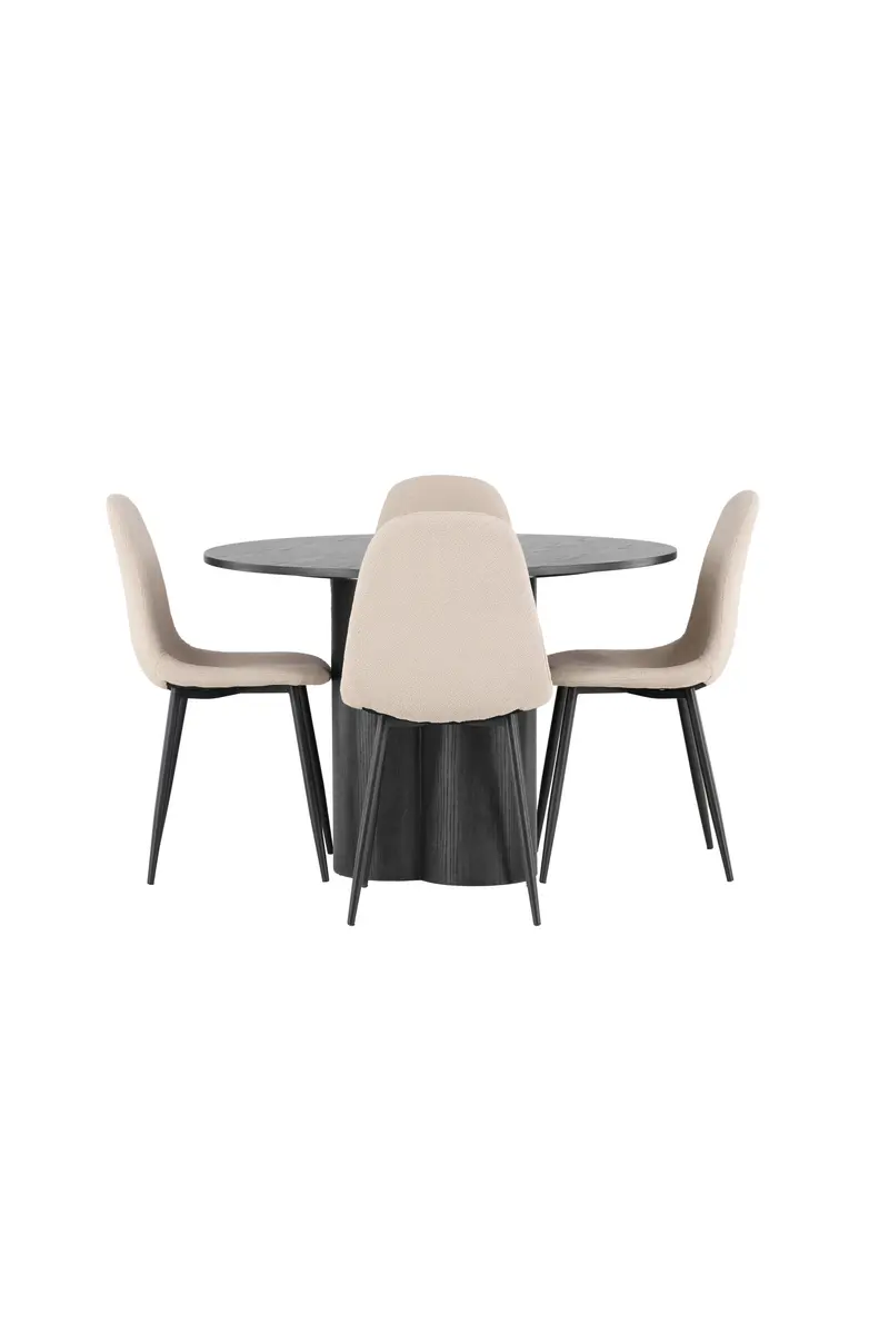 Esszimmer Set Olivia Mit Den Stühlen Polar Rundes Essgruppen Set
