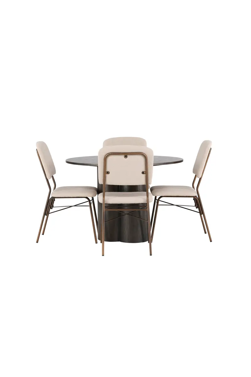Esszimmer Set Olivia Mit Den Stühlen Seda Rundes Essgruppen Set