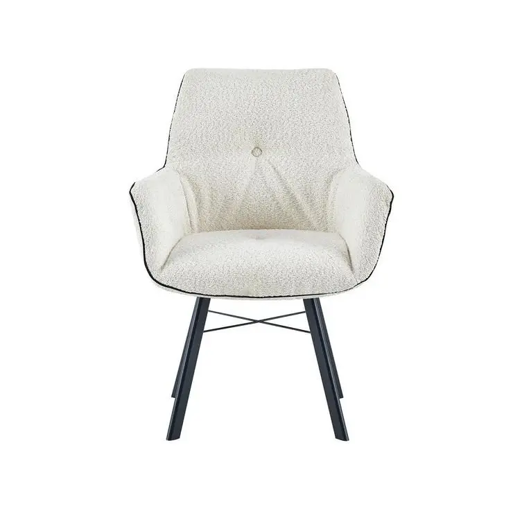 Esszimmerstuhl – Creme Farbgebung, Polyester Stoff, Drehfunktion Rückstellung, 91 cm - Allie 125 | Kayoom