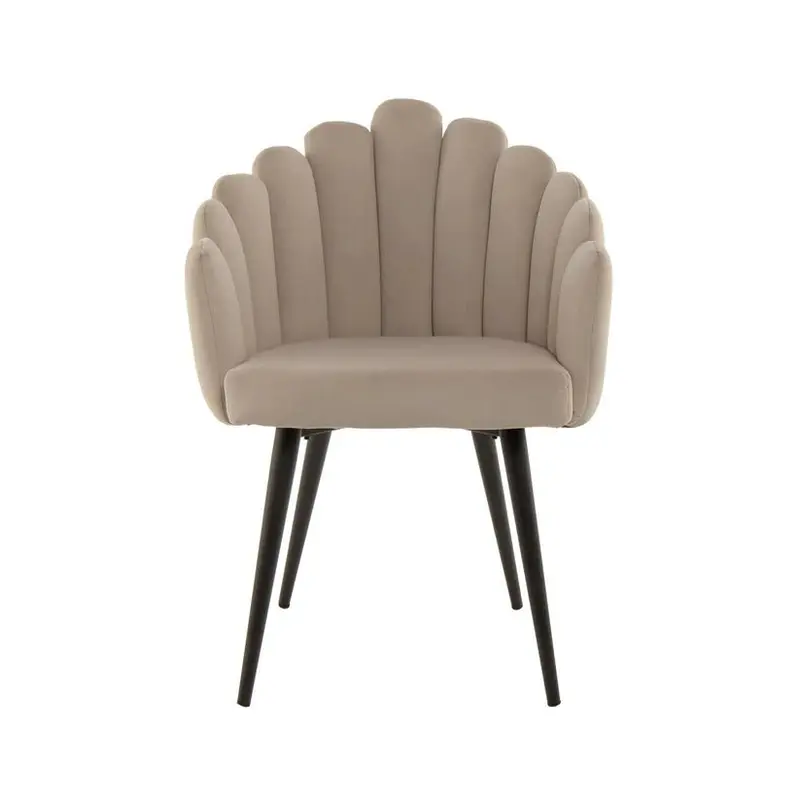 Esszimmerstuhl – Gepolstertes Design, Metall Rahmen, Beige Farbe - Jeane 625 | Kayoom