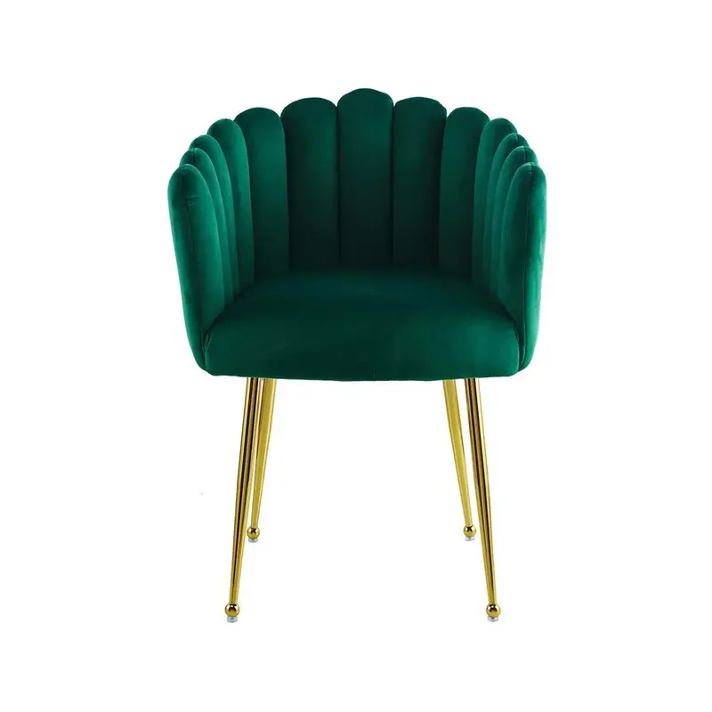 Esszimmerstuhl – Grüner Samt, Weicher Bezug, Edler Glamour, 85 cm - Muna 125 | Kayoom