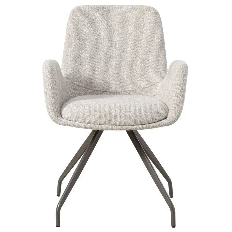 Esszimmerstuhl – Legacy-Stoff, Gepolsterter Sitz, Clay-Metallgestell - Athena | PTMD