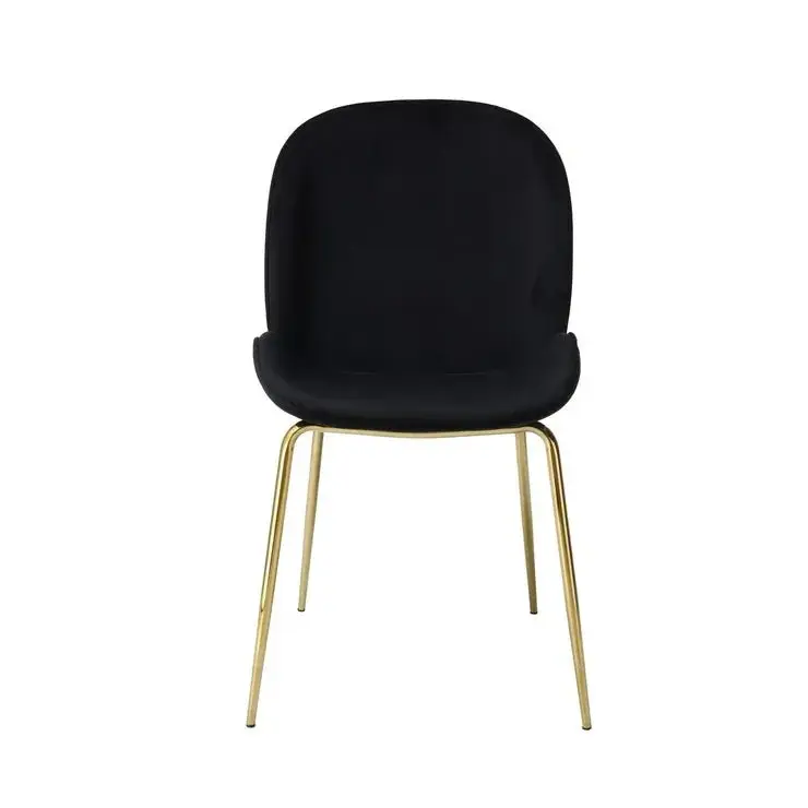 Esszimmerstuhl – Schwarz Messing, Samt Bezug, Modern Design, 87 cm - Charlize 110 | Kayoom