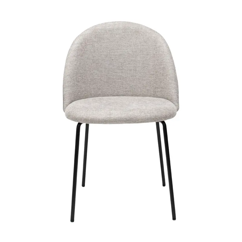 Esszimmerstuhl – Strukturstoff Bezug, Metall Gestell, Champagne Farbe - Noa | Kick Collection