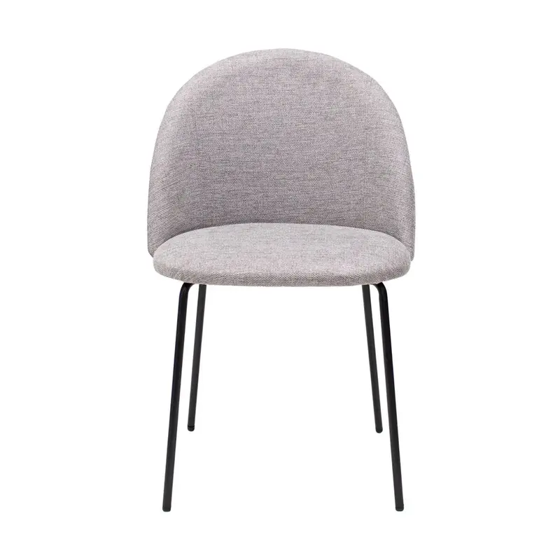 Esszimmerstuhl – Strukturstoff Bezug, Metall Gestell, Graue Farbe - Noa | Kick Collection