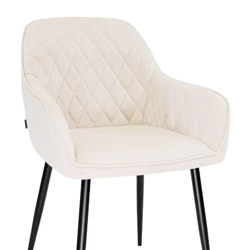 Esszimmerstuhl – Texture Stoff, Rautensteppung, Champagner Farbe - Jip | Kick Collection
