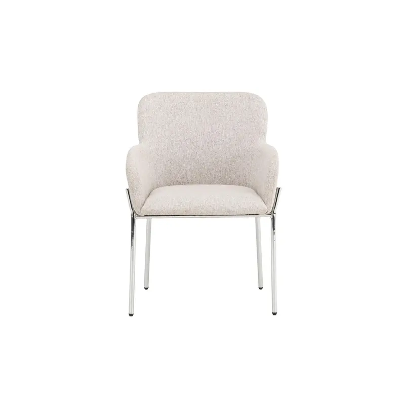 Esszimmerstuhl Vätö aus Stoff mit Metallrahmen - Beige