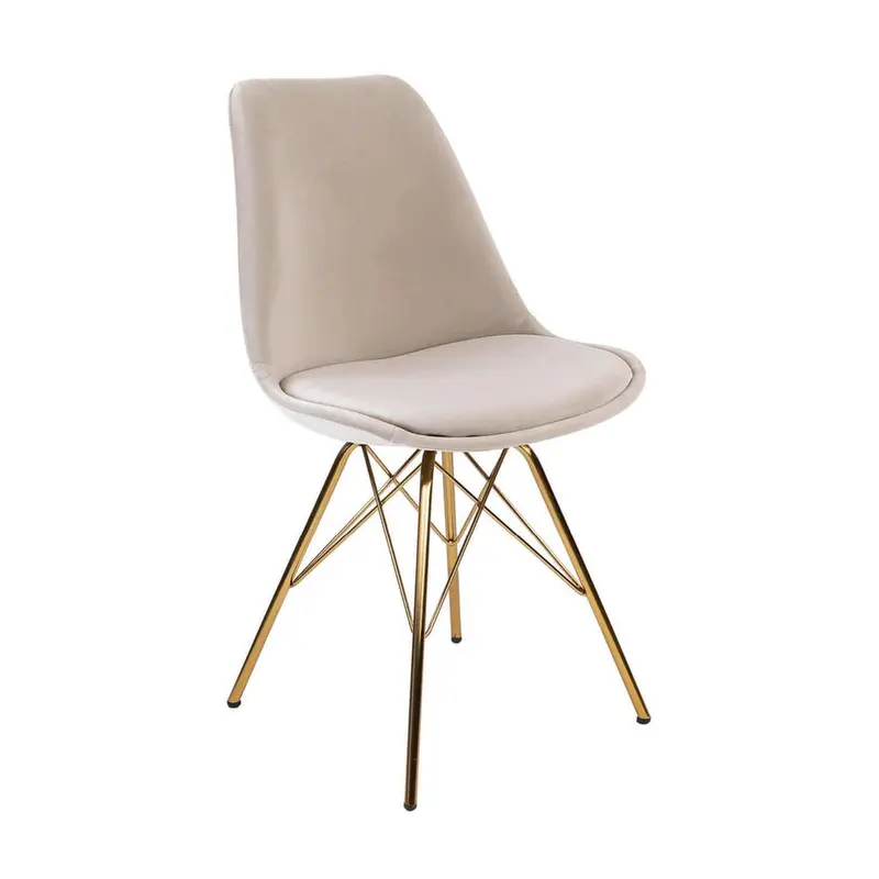 Esszimmerstuhl Velvet - Champagner & Gold