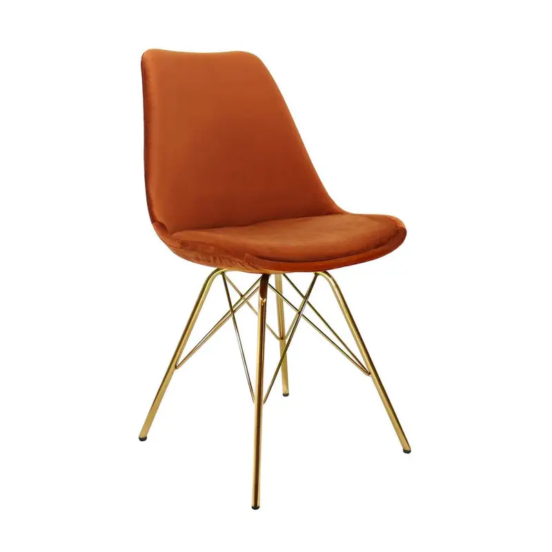 Esszimmerstuhl Velvet - Orange & Gold