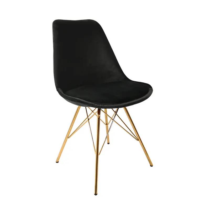 Esszimmerstuhl Velvet - Schwarz & Gold