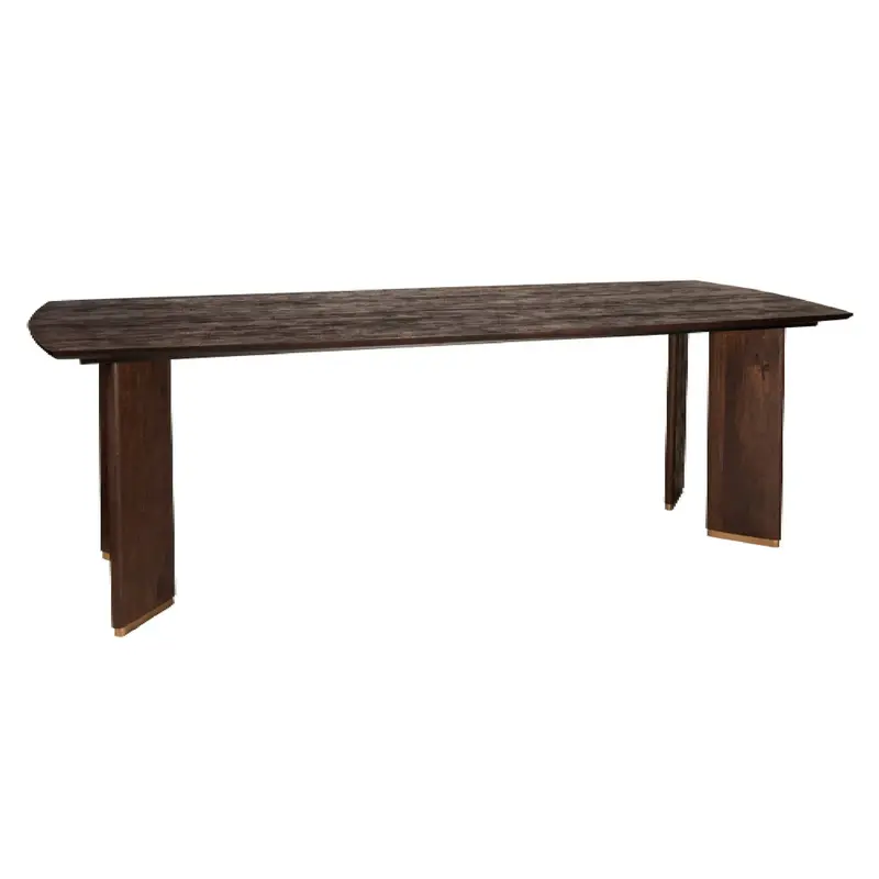 Esszimmertisch – Braunes Mangoholz, Goldene Metallbeine, Langes Tischform, 280 cm - Liber | PTMD