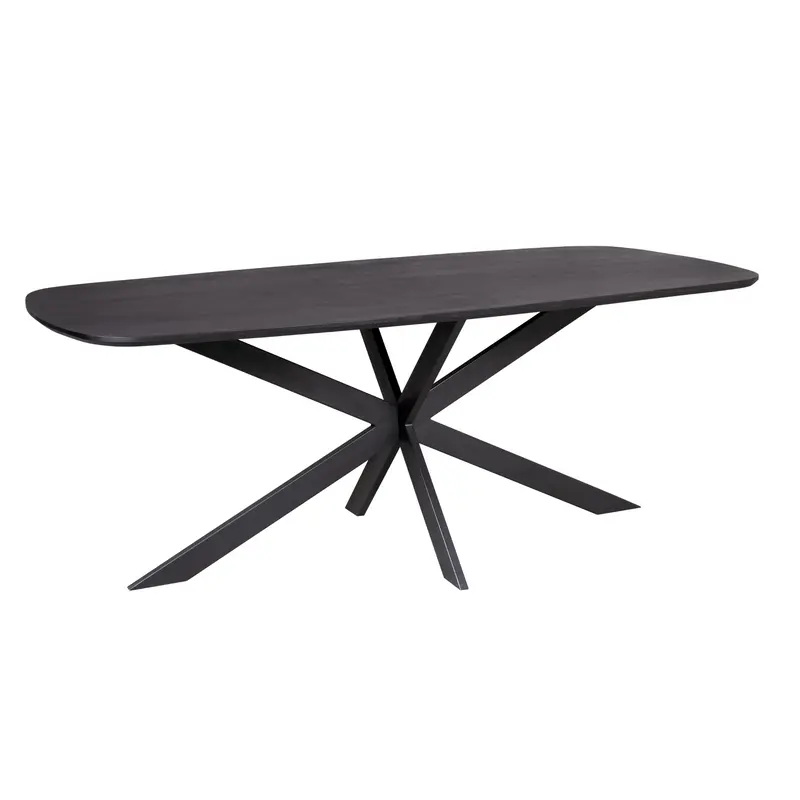 Esszimmertisch – Dänisch Ovale Form, Mango Holz, Matrix Metallgestell – Elegance | Starfurn