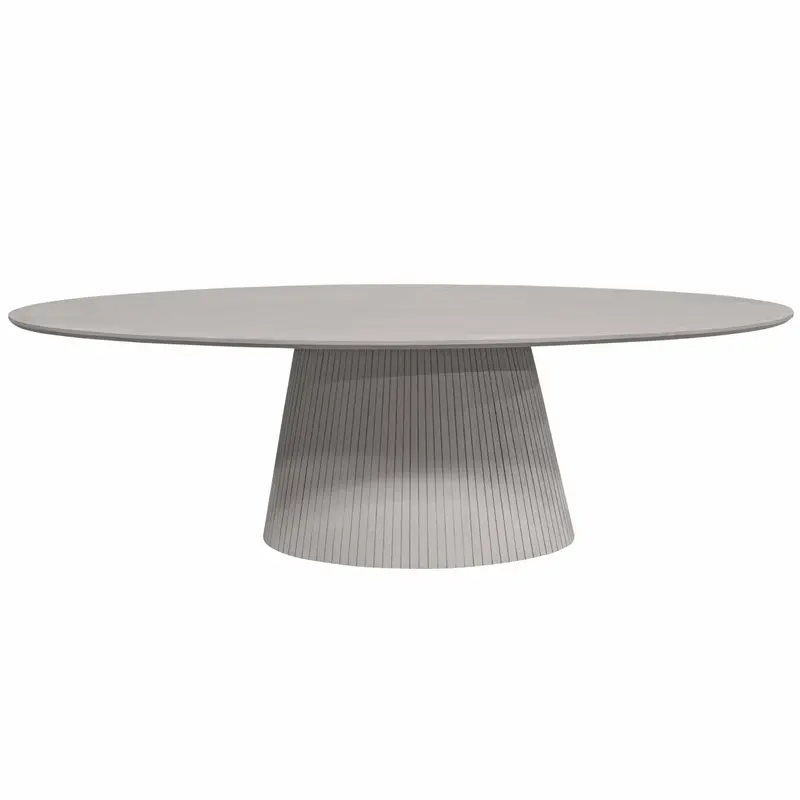 Esszimmertisch – Mangoholz, Lattenoptik, Ovale Form – Solana | Starfurn
