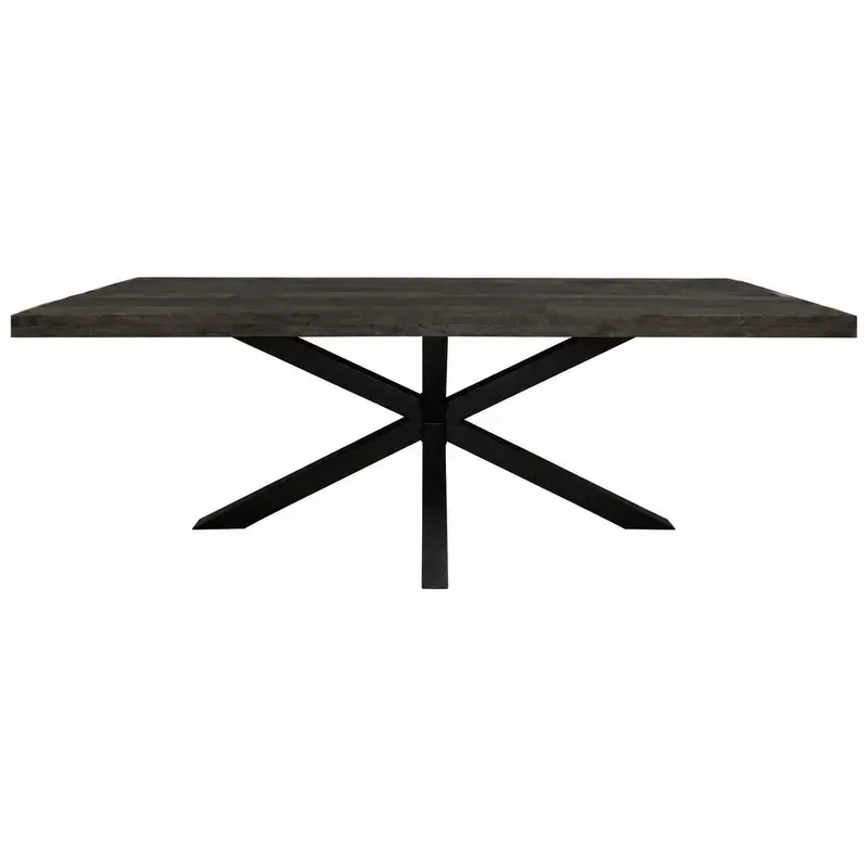 Esszimmertisch – Mangoholz Material, Metallgestell, Rechteckig Design, 200 cm - Denver | Starfurn