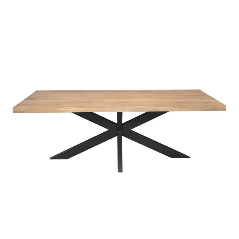 Esszimmertisch – Mangoholz, Schwarzmetall, Matrixgestell - Dakota | Starfurn