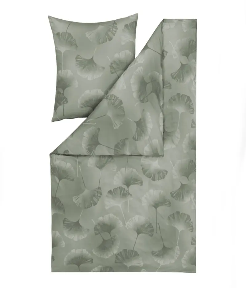 Estella Mako-Interlock-Jersey Bettwäsche Isabella 135x200 oliv