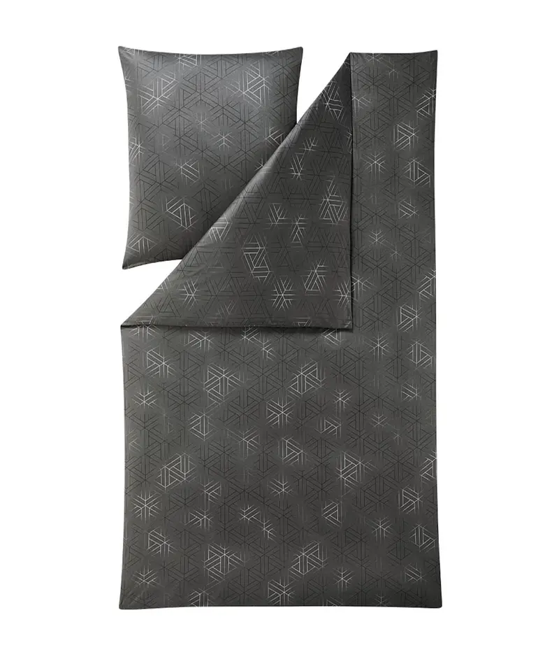 Estella Mako-Interlock-Jersey Bettwäsche Pippa 135x200 anthrazit