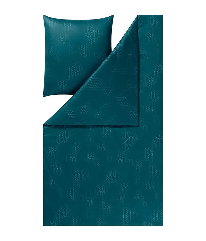 Estella Mako-Interlock-Jersey Bettwäsche Pippa 135x200 petrol