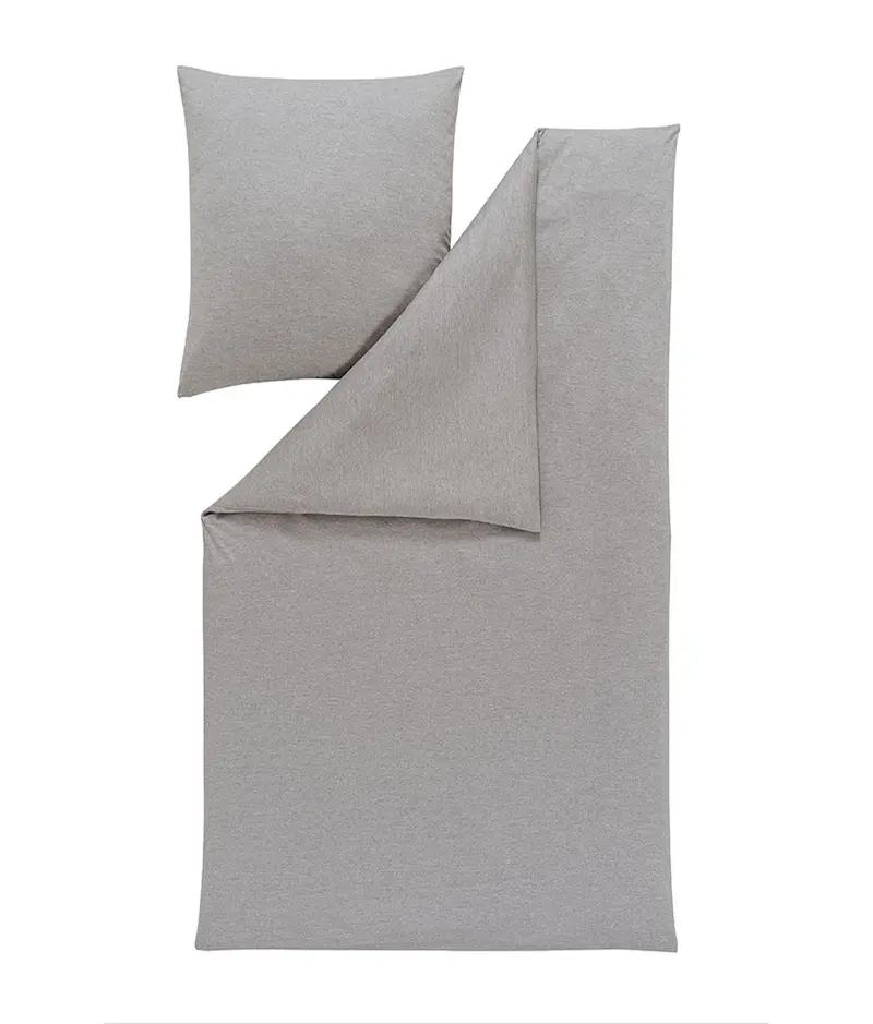 Estella Mako-Interlock-Jersey Bettwäsche Takoma 135x200 grau