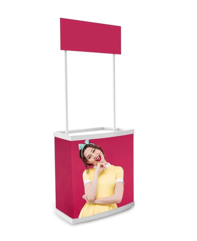 Faltbare Topper-Messetheke aus PVC-Platten