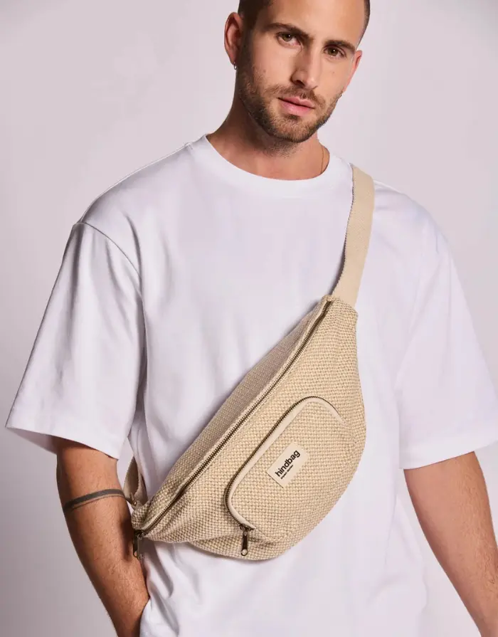 Fanny Pack Sofia XL I Naturweiß Geflecht