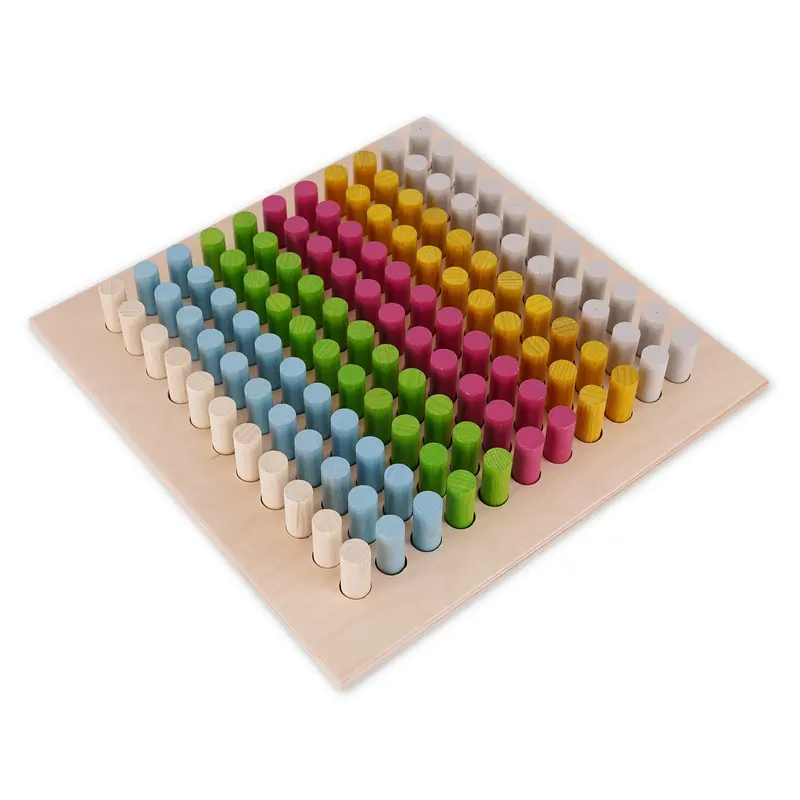 Farbensteckspiel mit hellen Farben