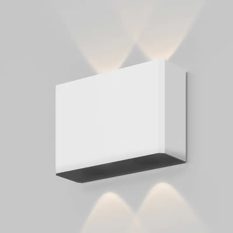 Fassadenbeleuchtung – Weißes Aluminium, 4 W LED, Warmweißes Licht, IP54 Schutz - Show | Maytoni