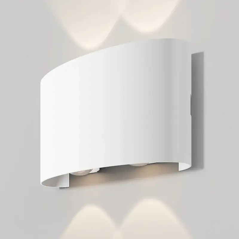 Fassadenbeleuchtung – Weißes Finish, Metallgehäuse, 4W Leistung, Warmweiß - Strato | Maytoni