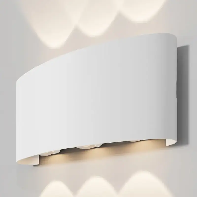 Fassadenbeleuchtung – Weißes Finish, Metallgehäuse, 6W Leistung, Warmweiß - Strato | Maytoni