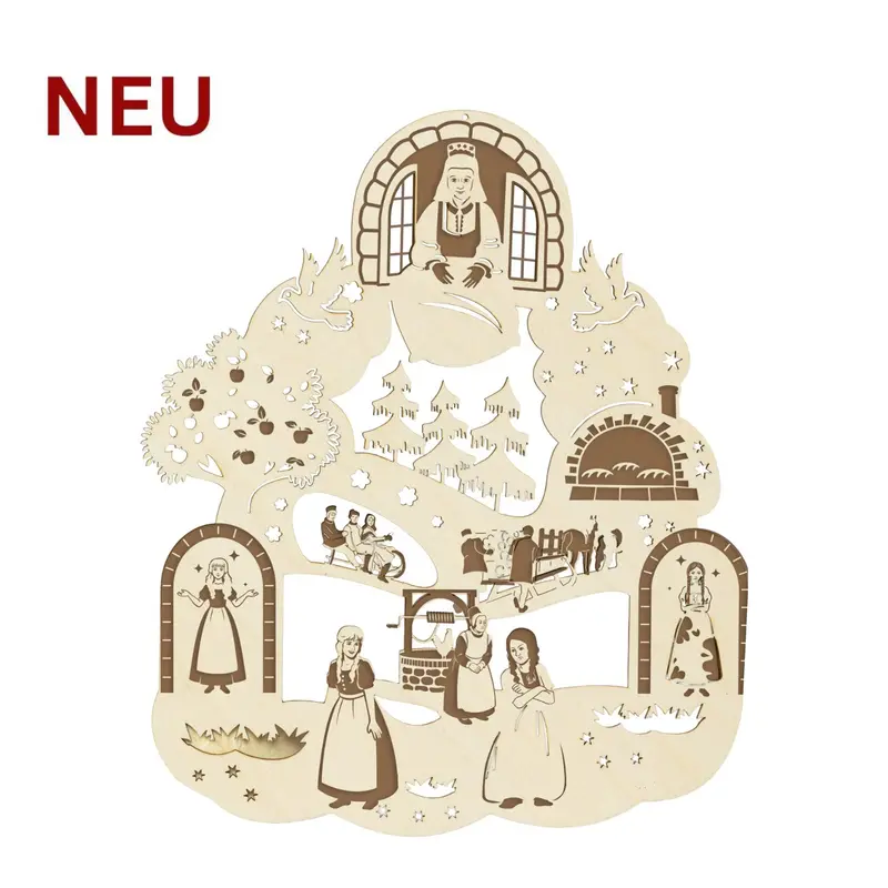 Fensterbild "DEFA-Frau Holle", farbig abgsetzt, 30 cm