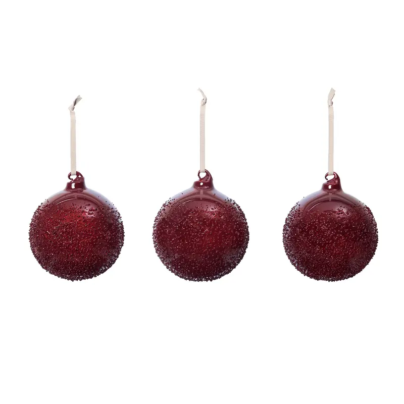 Ferm Living - Flurry Weihnachtskugel, Glas (3er-Set)