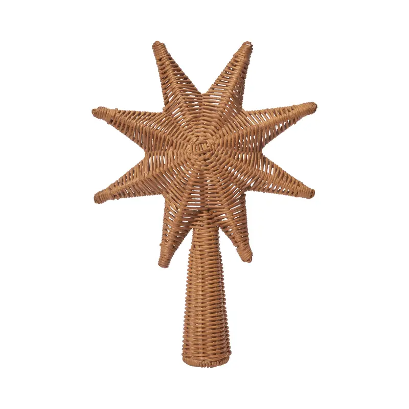 Ferm Living - Rattan Weihnachtsbaumspitze Stern