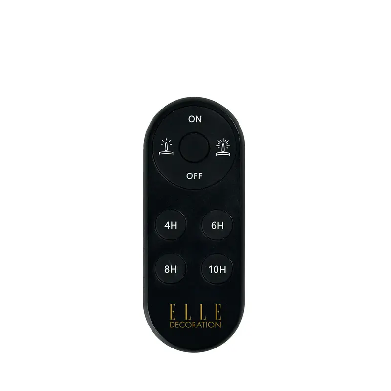 Fernbedienung – Dimmfunktion, Timer Steuerung, Schwarzes Design - ELLE Candles | ELLE Decoration