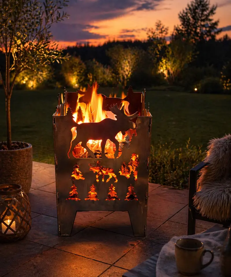 Feuerkorb ELCH – skandinavisches Design für Garten & Terrasse