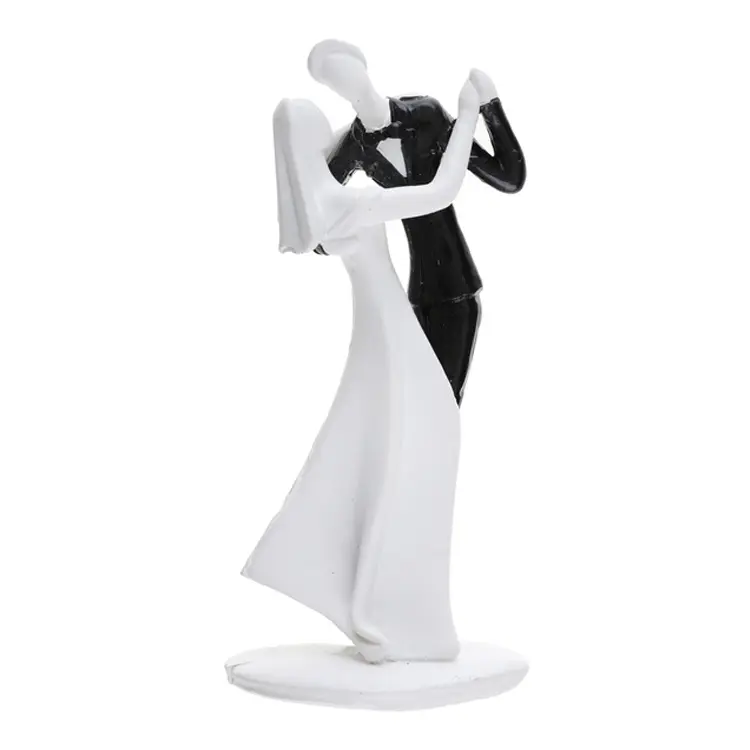 Figur Tanzendes Ehepaar schwarz/weiß