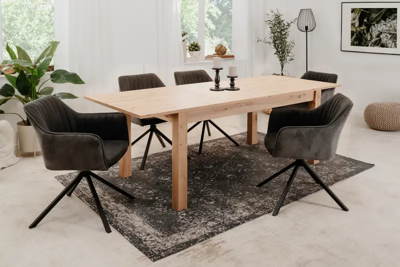 Finori Polsterstuhl Ray 70A mit Armlehnen drehbar Grau/Anthrazit B/H/T ca. 58,5 x 81 x 60 cm