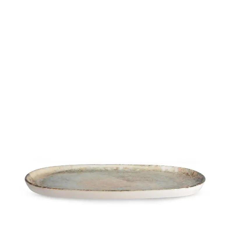 Fischteller - Porzellan, oval, cremefarben, glatte Glasur, zeitlos – Piatti | PTMD