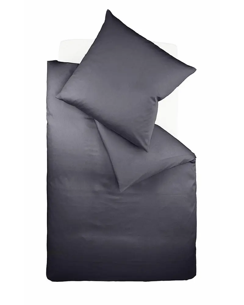 fleuresse Interlock Jersey Bettwäsche Colours Uni 135x200 anthrazit