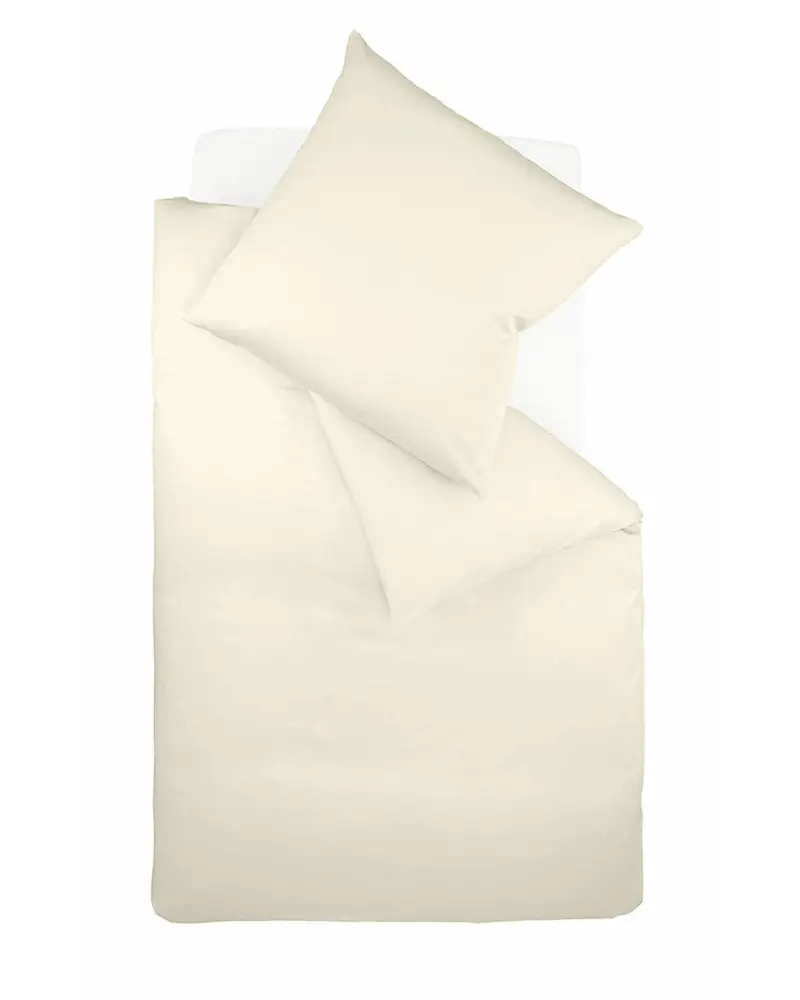 fleuresse Interlock Jersey Bettwäsche Colours Uni 135x200 creme
