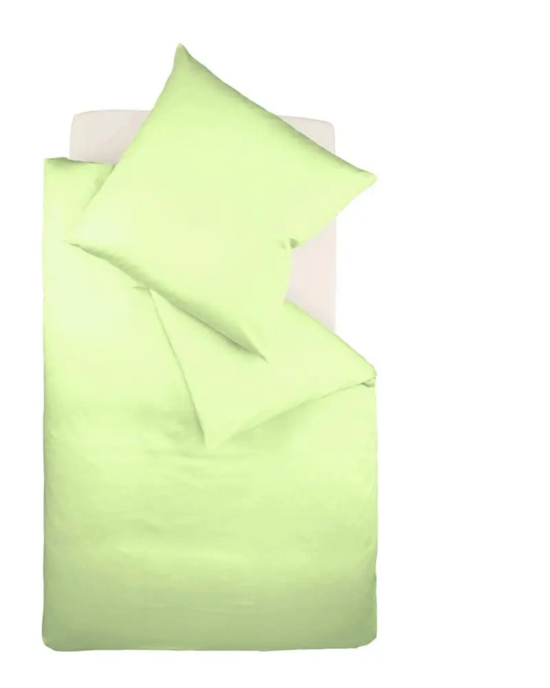 fleuresse Interlock Jersey Bettwäsche Colours Uni 135x200 grün