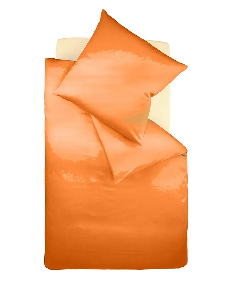 fleuresse Interlock Jersey Bettwäsche Colours Uni 135x200 orange