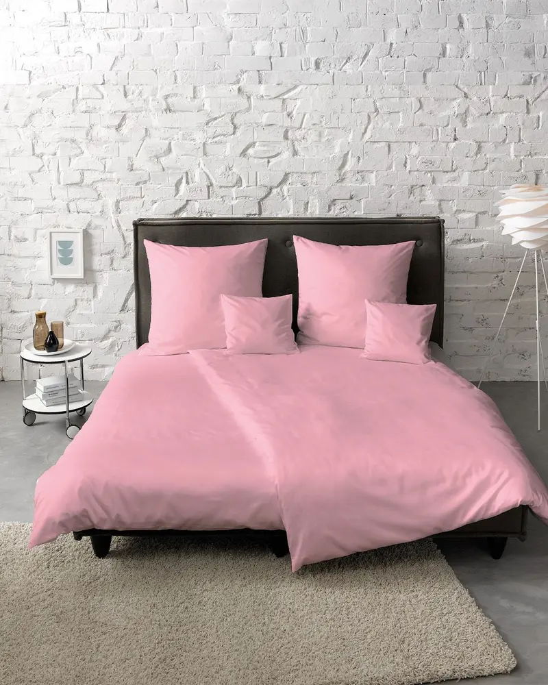 fleuresse Mako-Satin Bettwäsche Colours Uni 135x200 pink