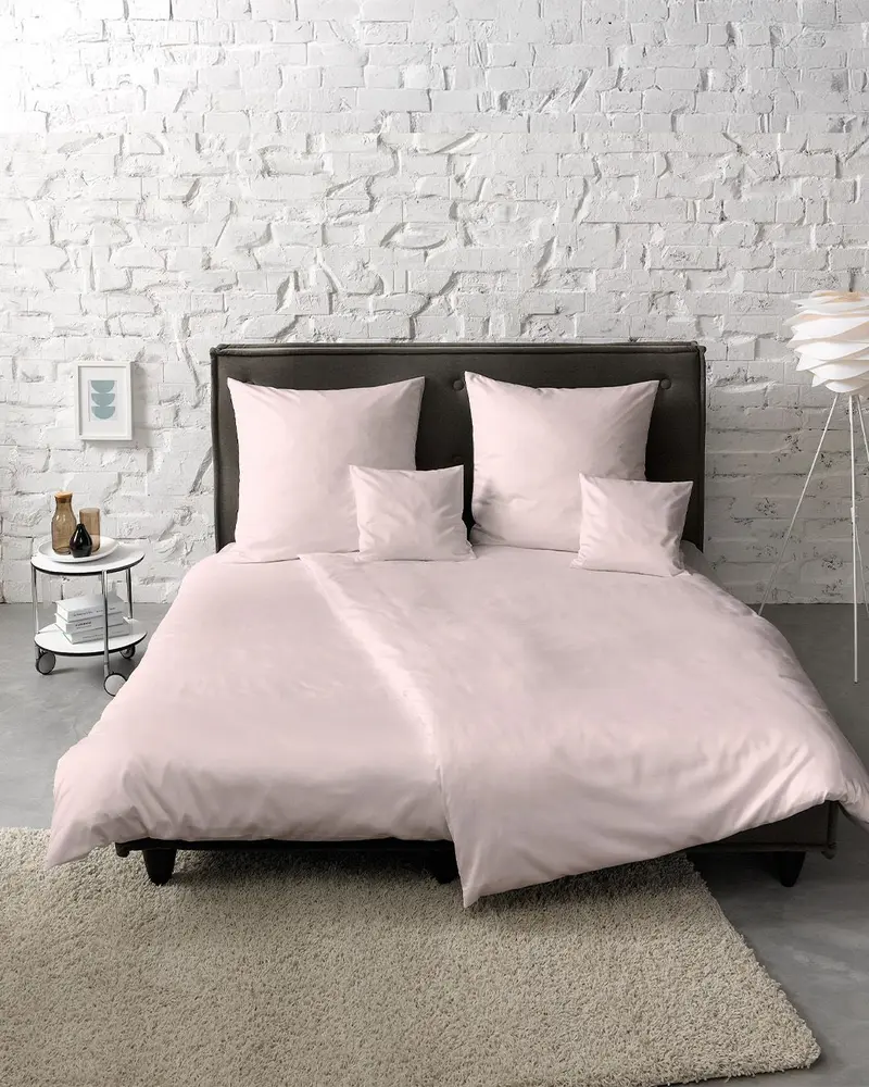 fleuresse Mako-Satin Bettwäsche Colours Uni 135x200 rosé