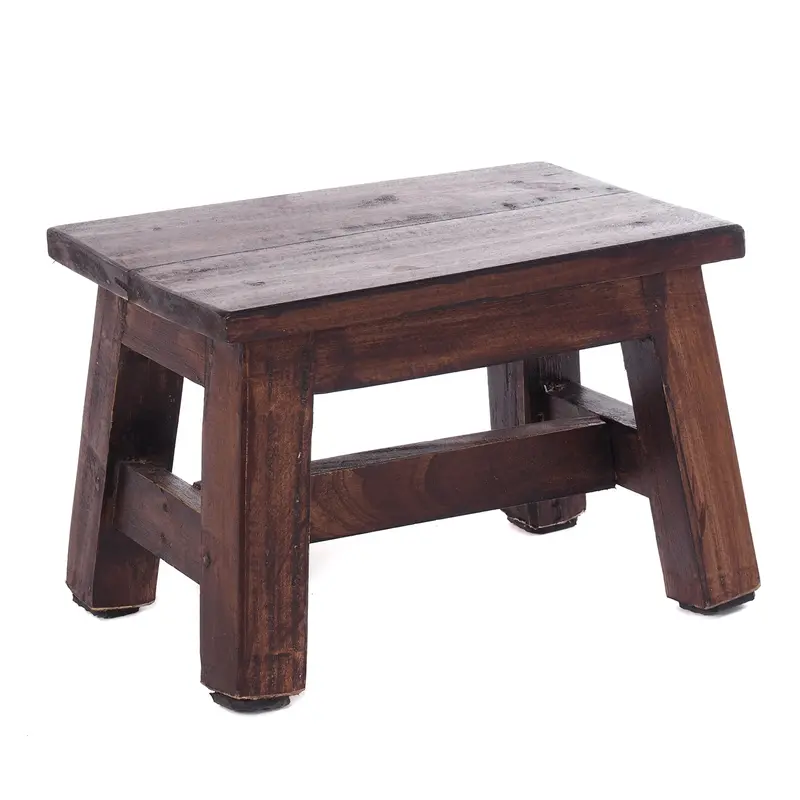 FUSSHOCKER Monte | 30x21cm(BxH), kleiner Holzhocker aus Mahagoni Holz | Farbe